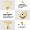 Elegant Cabinet Pulls Heart Shaped Knobs Anti-Tarnish Treatment Decorative Furniture Knobs Easy Installation Screws For Closets