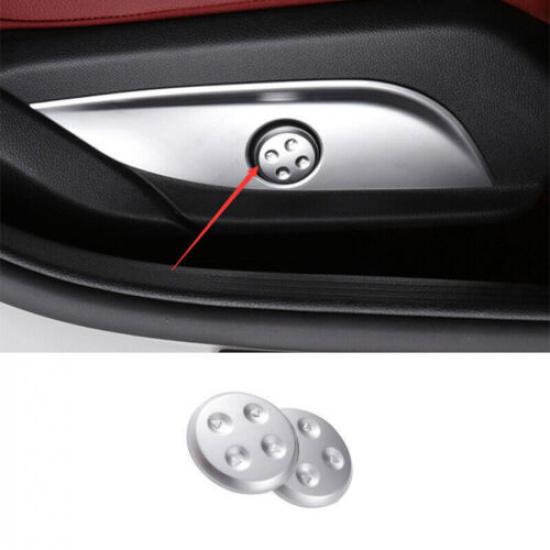 For Mercedes-Benz GLC 2016- Silver ABS Seat Button Handle Cover Trim 2PCS