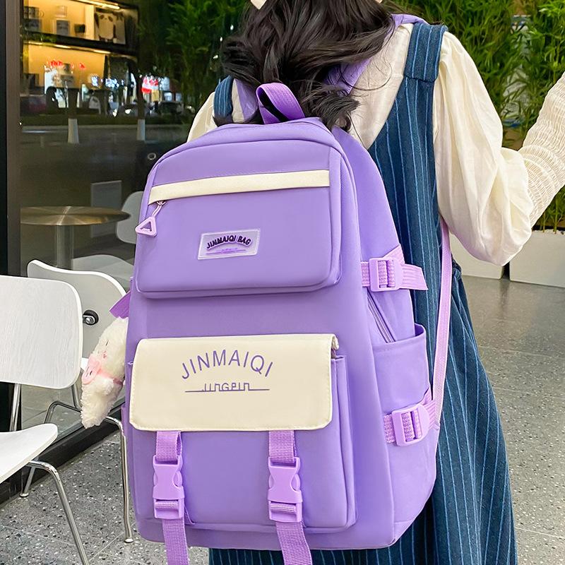 Children's Schoolbag, Girls, Elementary School Students, Junior High School Students, Contrasting Backpacks, High School Students, College Students