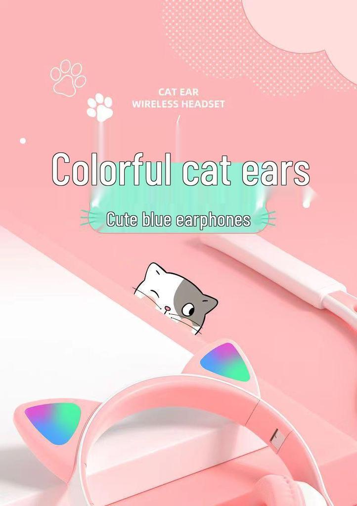 Luminous Cat Ear STN-28 Bluetooth Gaming Headphones