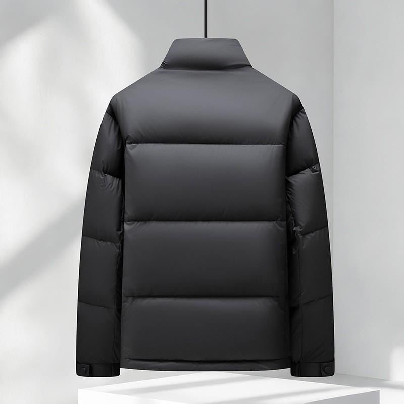Mens Winter Down Jacket Stand Collar Zipper Lightweight Warm Casual Outerwear 90% White Duck