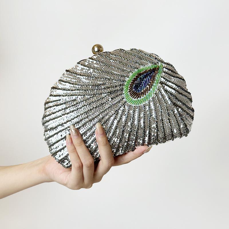 Retro Chinese Beaded Embroidery Clutch - Evening Handbag for Dinner Parties and Cheongsams