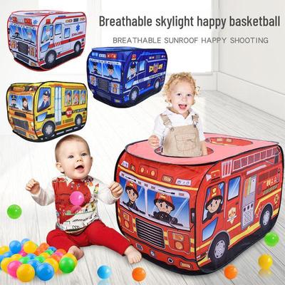 Kids' Portable Play Tent - Fire Truck & Police Car Design for Indoor & Outdoor Fun