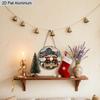 2D Flat Merry Christmas Aluminium Sign with Highland Cow Pattern - Navidad Figurine Ornaments - Ideal for Front Door, Wall, Porch, Fence Decor