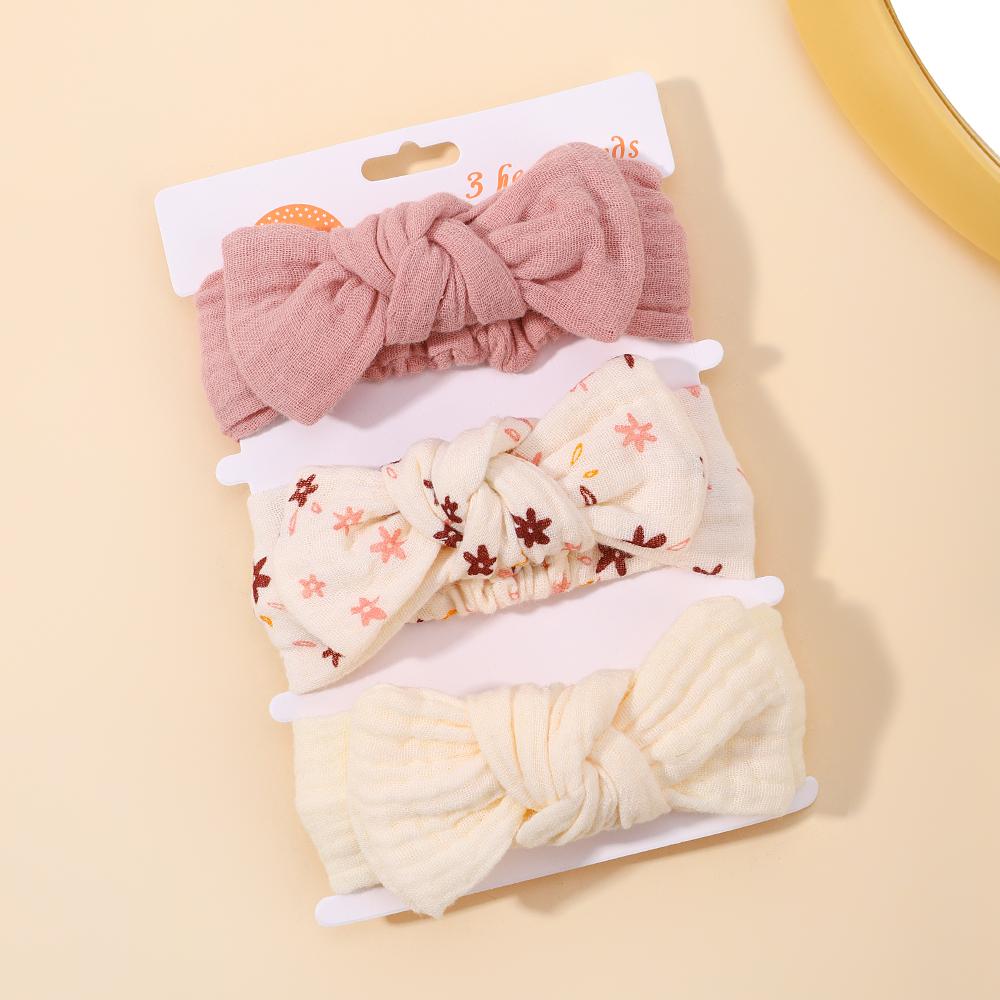 3pcs Baby Girls Headband Set Bow Knot Head Wrap Bandage Kids Toddlers Headwear Hair Band Infant Baby Newborn Hair Accessories