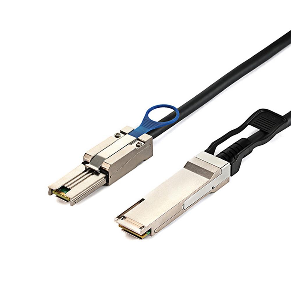 1m External SAS Cable QSFP SFF-8436 To SFF-8088 SAS Wire AWG28 For DS4243 DS4246