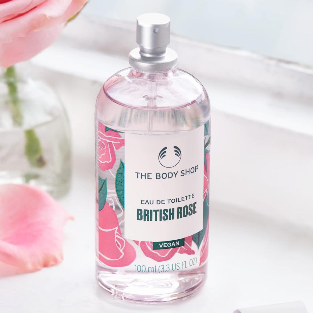 The Body Shop British Rose Eau De Toilette Vegan Perfume 100ml Lasting Floral Fragrance
