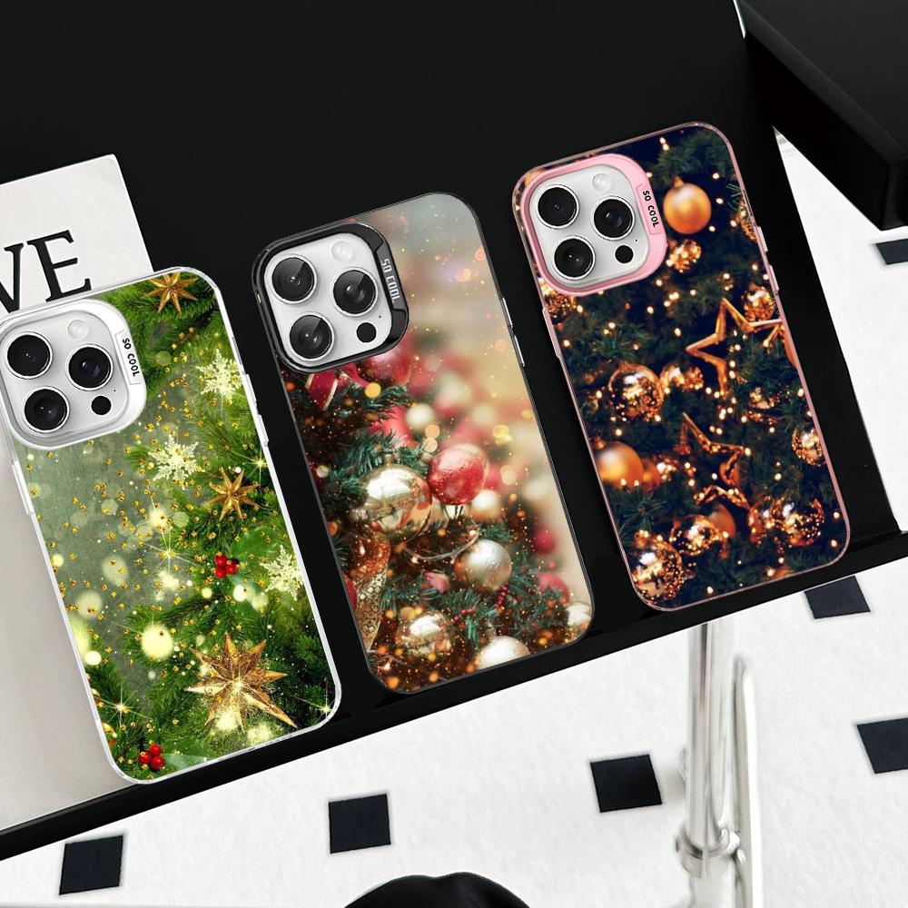 Christmas Holiday Tree New Year Phone Case For IPhone 16 15 14 13 12 11 Pro Max X XR XSMAX 8 7 Plus Matte Shockproof Back Cover