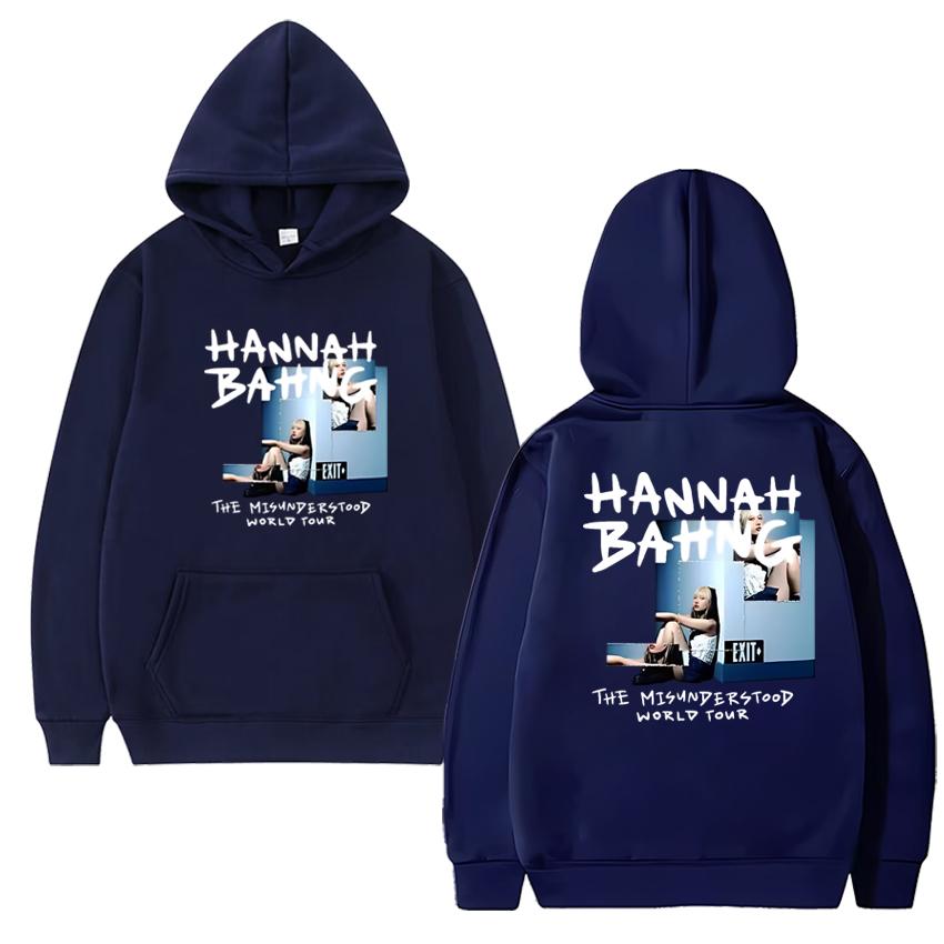 

Горячая распродажа Hannah Bahng The Misunderstood World Tour 2025 Двусторонние худи Унисекс мода Y2k пуловер Мужские женские Флисовое худи 3XL