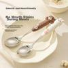 Guangyi 316 Stainless Steel Cute Cartoon Spoons, Household Children's Eating Spoons, Soup Spoons, Soup Spoons, Tablespoons, Two-Piece Set GY7390
