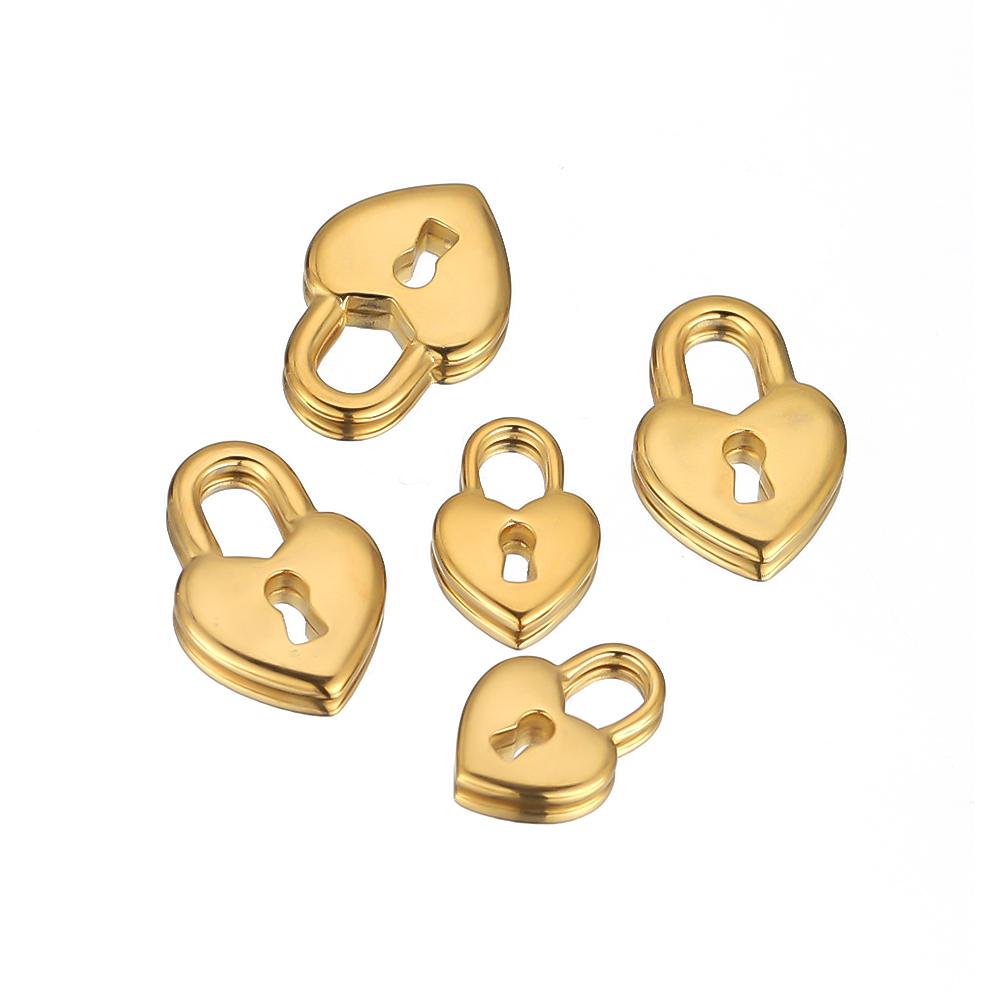 5pcs Stainless Steel Heart Pendants Charms for DIY Jewelry Making Couples Necklace Accessories Findings Earrings Supplies Crafts