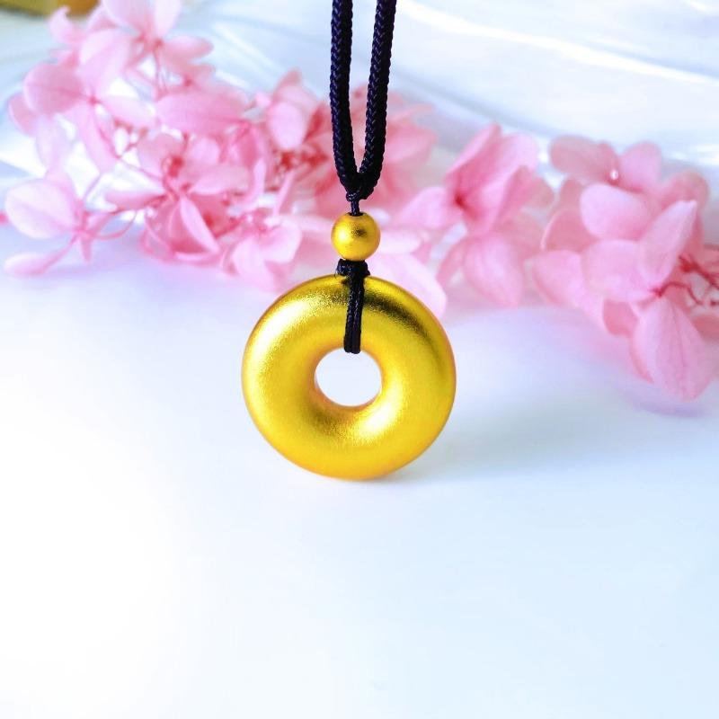 Guochao alloy safety buckle jewelry pendant metal accessories pendant necklace decoration men and women gift feeling