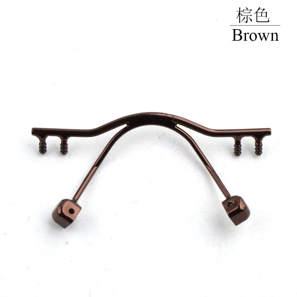 

10pcs/lot eyewear bridge replacement for rimless frame,stainless steel eyewear nose bridges 5colours коричневый