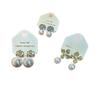 High-End Retro Rhinestone and Rose Pearl Earrings with Versatile Design