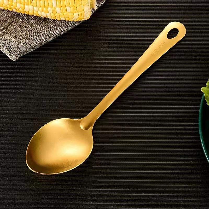 Edelstahl Küchenutensilien SetGoldener Suppenlöffel SiebHot Pot Löffel Küchen Kochspatel