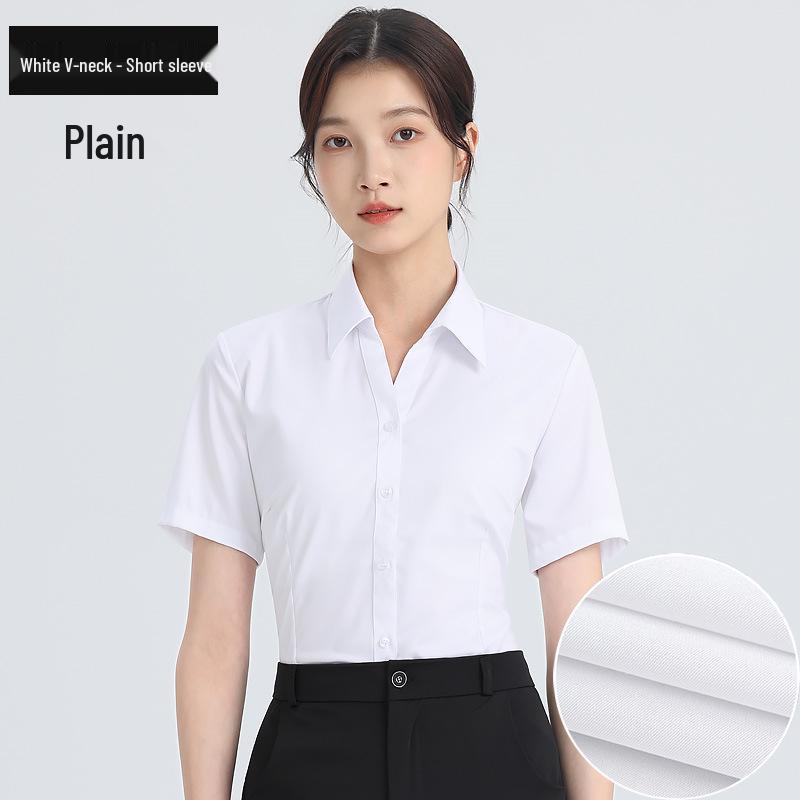 Cămașă Profesională cu Mânecă Lungă Albă pentru Femei - Primăvară/Toamnă Stil Coreean Croială Slim Top Formal