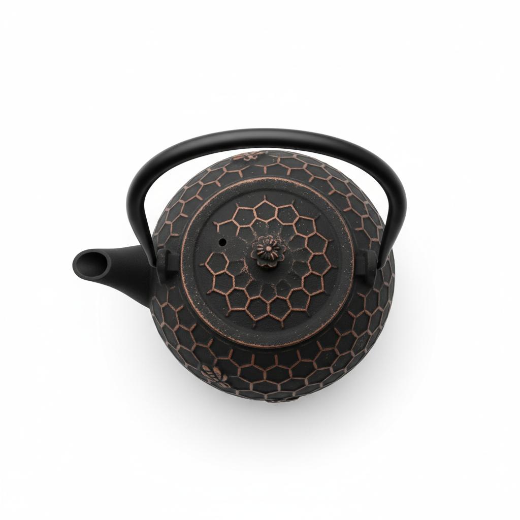 CAST IRON KETTLE 1.8L TEA INFuser with Copper Accents