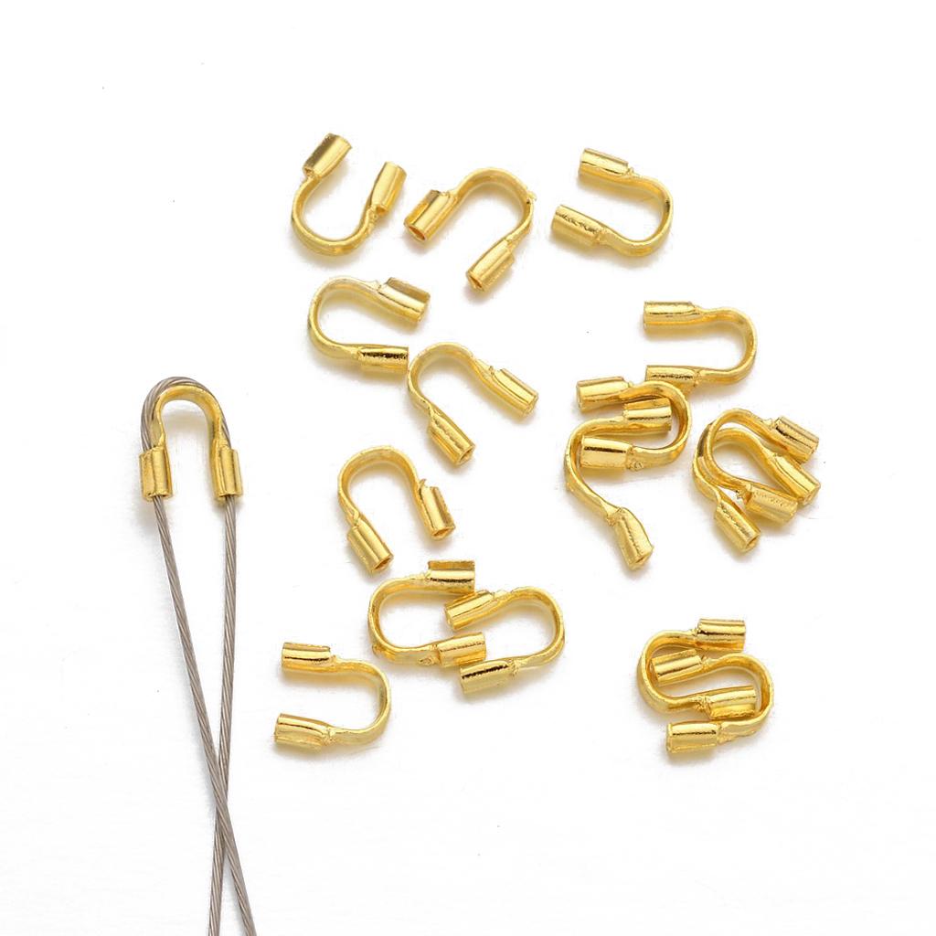 100x U Shape Accessories Wire and Thread Protectors Loops for DIY Jewelry Making