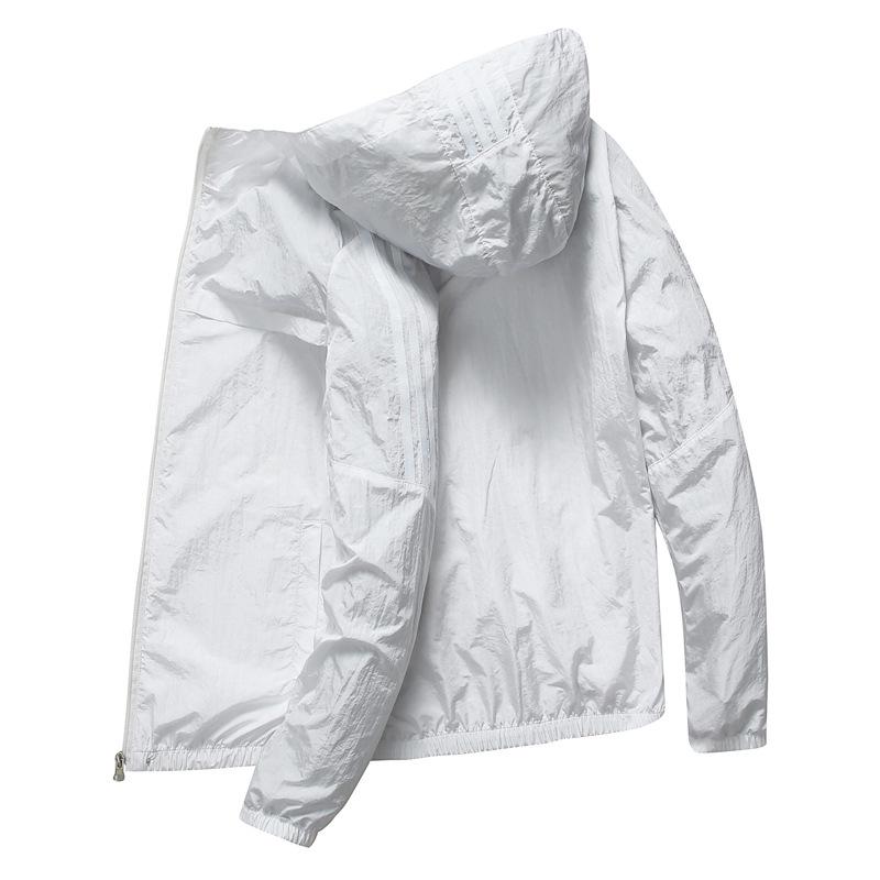 

Мужская ультратонкая куртка из ледяного шелка с защитой от УФ-лучей - Дышащая, легкая летняя куртка для занятий спортом на открытом воздухе 3XL белый