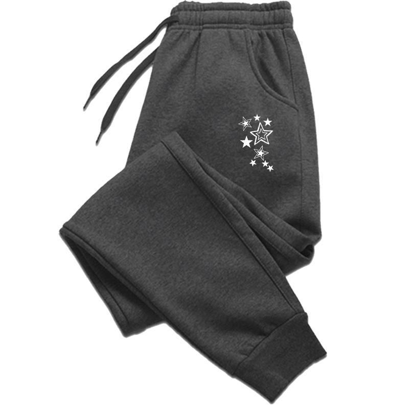 

Clothes for Women Stars Print Pant Slacks Woman Clothing White Pants Women s Training Pants Trousers Womens Sweatpants Summer 2XL темно серый