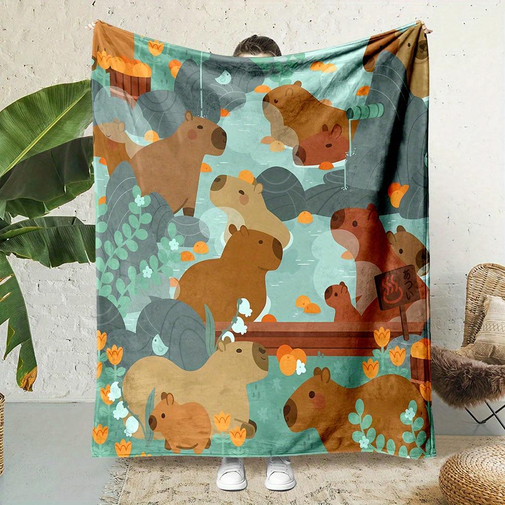 Animal Dolphin Print Flannel Throw Blanket Soft Reversible All Season Office Bed Sofa Camping Gift 75x100cm