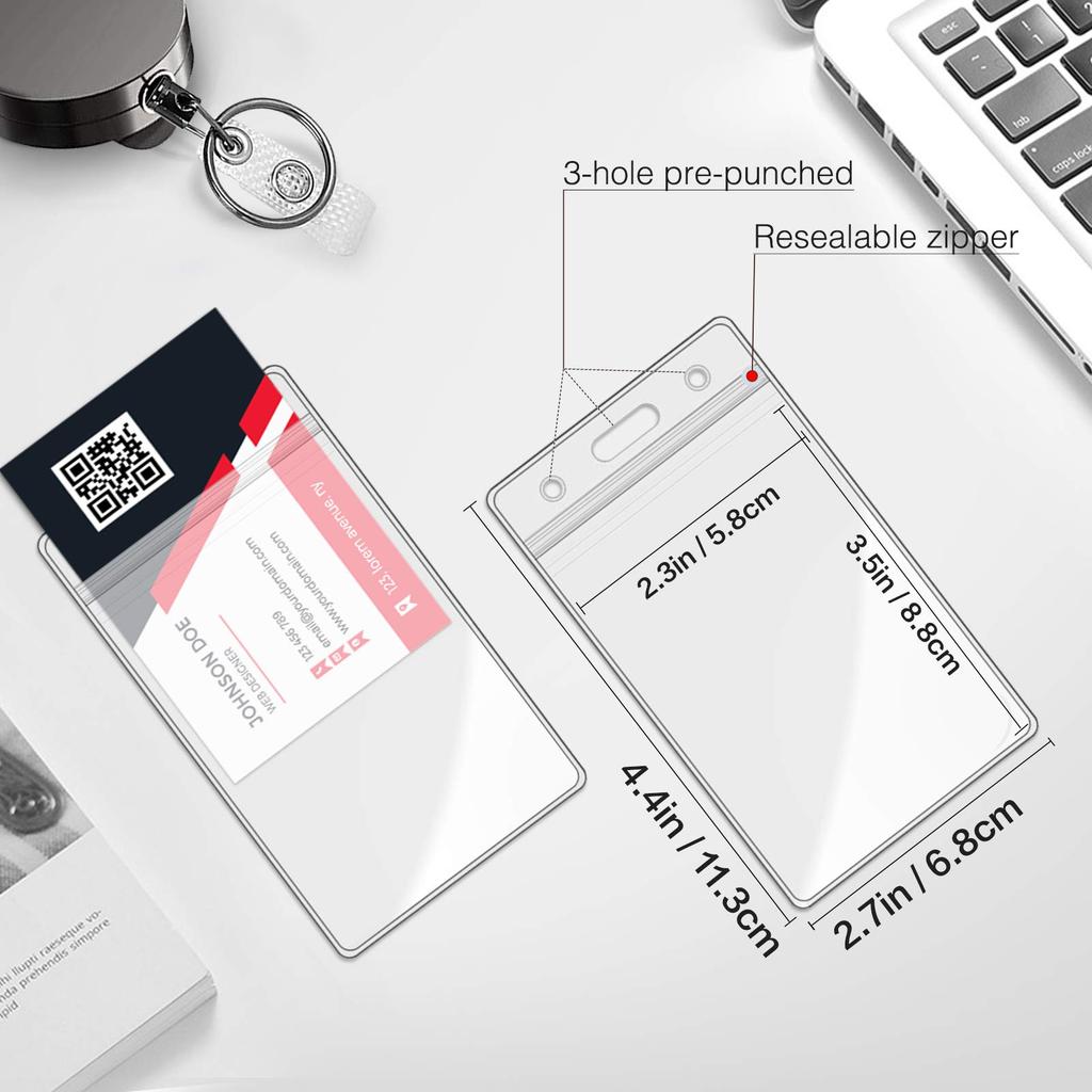 Reel Hanging Name Tag Extendable Reel Extends up to Loss Drop Includes 2 Carabiners and 2 ID Card Set of Round [Toplive] Keychain, Pin-on Reel, Reel,