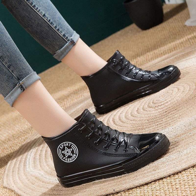 Women's Stylish Non-Slip Waterproof Thick-Soled Galoshes - Durable Short Tube Rain Boots