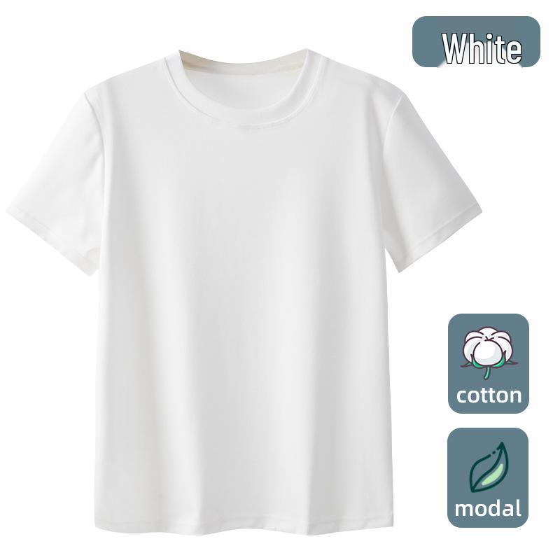 

Набор из 100 женских однотонных модальных футболок - Короткий рукав, Круглый вырез, Охлаждающий эффект XL (120-135 lbs) белый