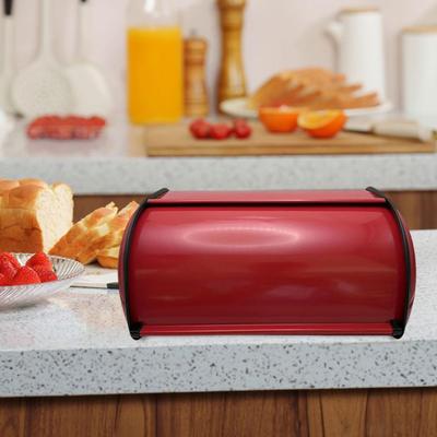 Caja de Pan Metálica, Panera, Ahorro de Espacio, Rústica, Contenedor, Soporte de Almacenamiento para Barras de Pan, Alimentos Secos