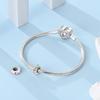 Charm Bead Components Copper Metal Colored Claw Print Durable Rubber Stopper Bead Components Compatible With Plata Authentic Original Bracelets Women