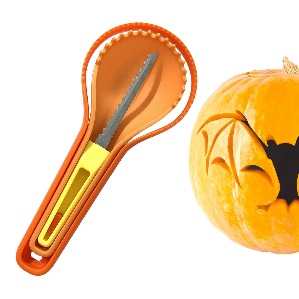 

Pumpkin Carving Tool Kit 3X Pumpkin Carving Kit Nesting Fruit Corer And Sculpting Gadgets For Kitchen Party Supplies помаранчевий