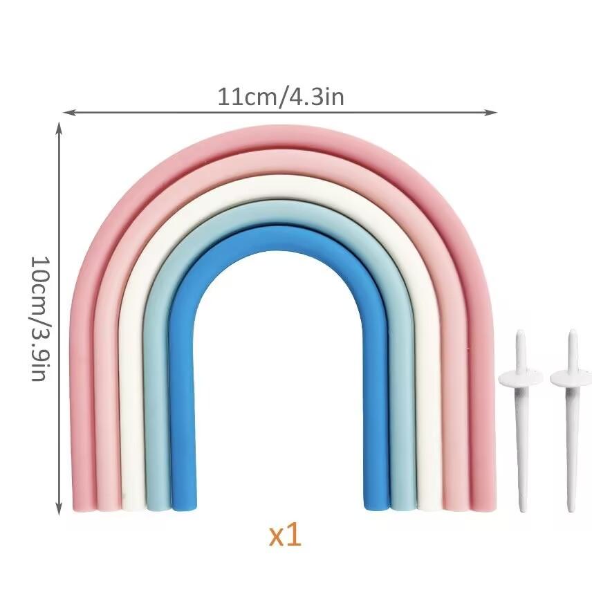 22pcs Pink Bear Cake Decoration Pink White Blue Rainbow Golden Ball Star Cake Top Baby Girl Shower Birthday Cake Decoration