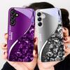 Farbe Diamantverlauf Für Samsung Galaxy A01 A02 A03 Core A04 A14 4G A13 54 34 31 20 25 23 22 5G S21 Ultra S20 Glas Handyhülle