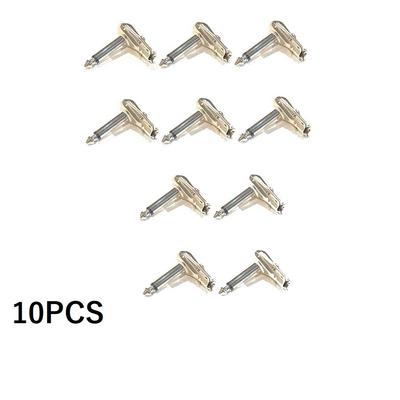 10PCS 1/4 Inch 6.35mm Right Angle 90 Degree Mono Male Jack Plug For Headphones