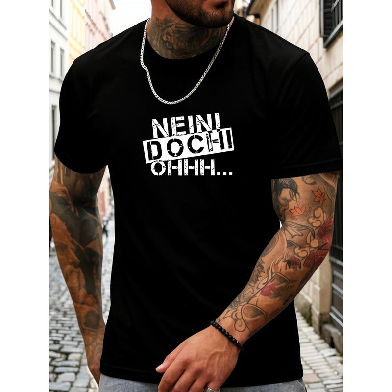Men's Pattern Summer Casual Crew Neck Short T-Shirt,Machine Washable