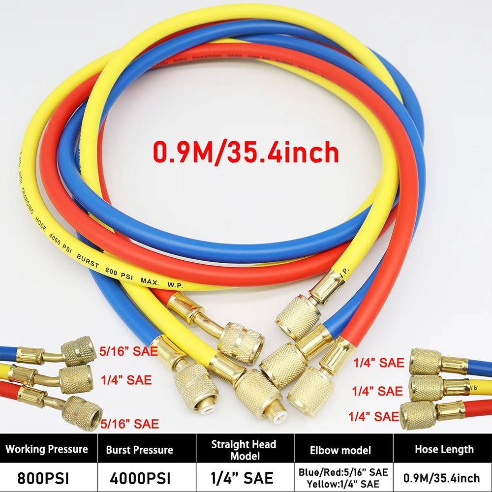 3Pcs/Set 3 Colors Air Conditioning Accessory R22 Refrigerant Hose  Fits for R22 HVAC