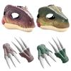 Sound Dinosaur Mask Headwear Movable Mouth Dinosaur Head Face Cover 3D Dinosaur Mask  Halloween