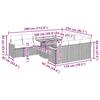 11 Piece Garden Sofa Set with Cushions Black Poly Rattan