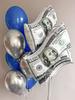 2pcs Money Banknote Balloons Large Size Dollar Counterfeit Reusable Balloons for Birthday Decoration Dollar Bill Party Balloon