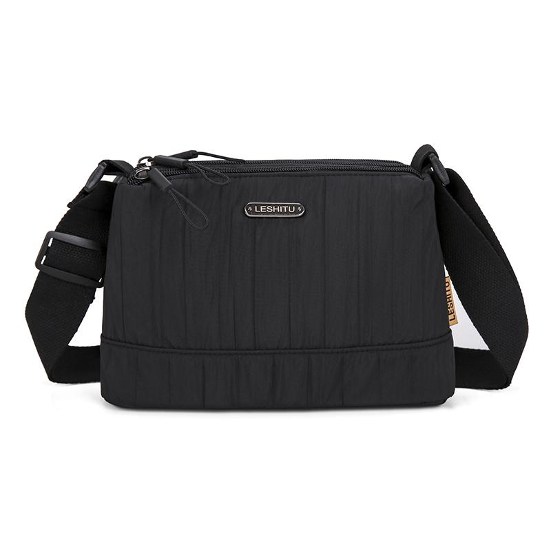 

Trendy Pleated Design Women s Shoulder Bag Casual Nylon Tote Bag Purse Lightweight Fashionable Aesthetic Handbag чорний