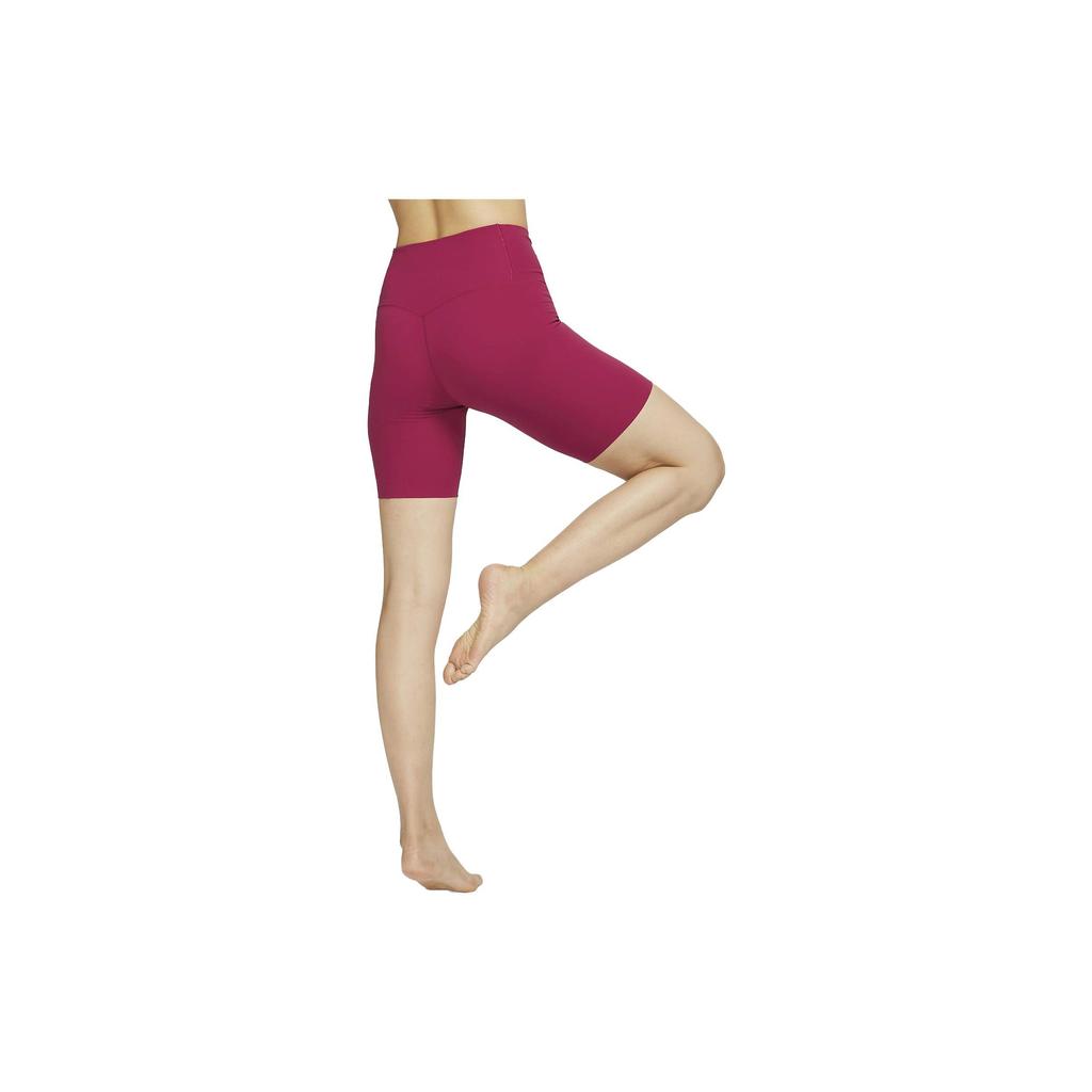 Nike Zenvy Series Solid Color Logo Fitness Shorts Women Bottoms Noble-Red DQ6004-620