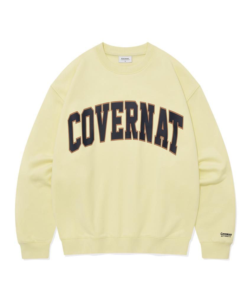 COVERNAT Arch Logo Drop Fit Sweatshirt Light Yellow