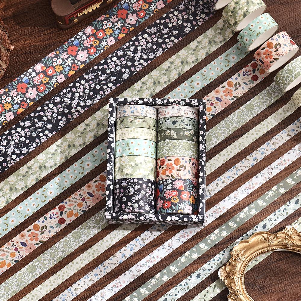 12Pcs Sakura Washi Tape Scrapbooking Supplies Masking Tape Decorativa School Supplies Diary Decoration Washitape