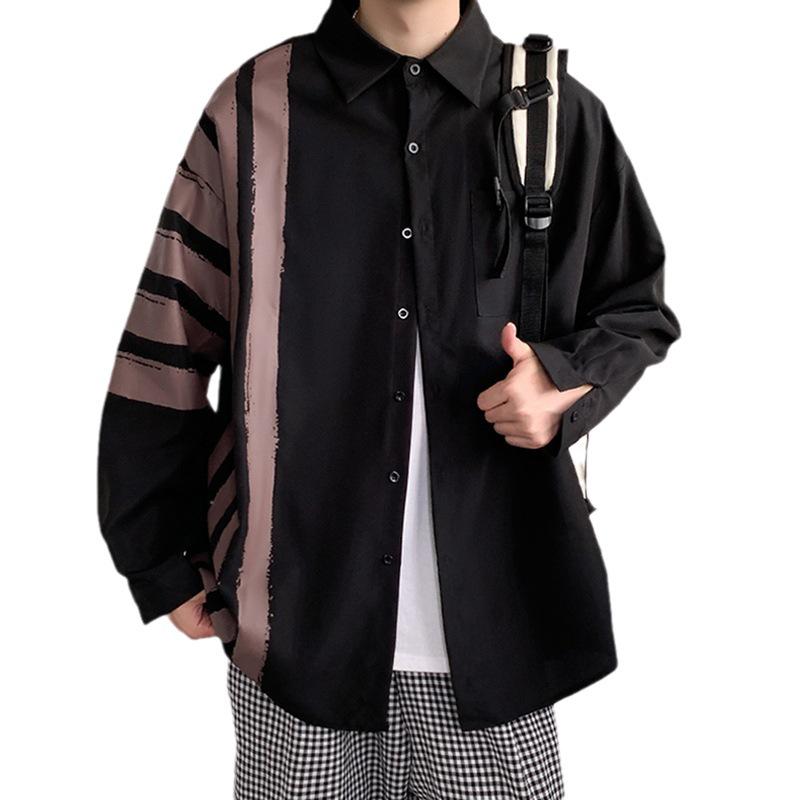 Men's Long Sleeve Hong Kong Style Versatile Shirt