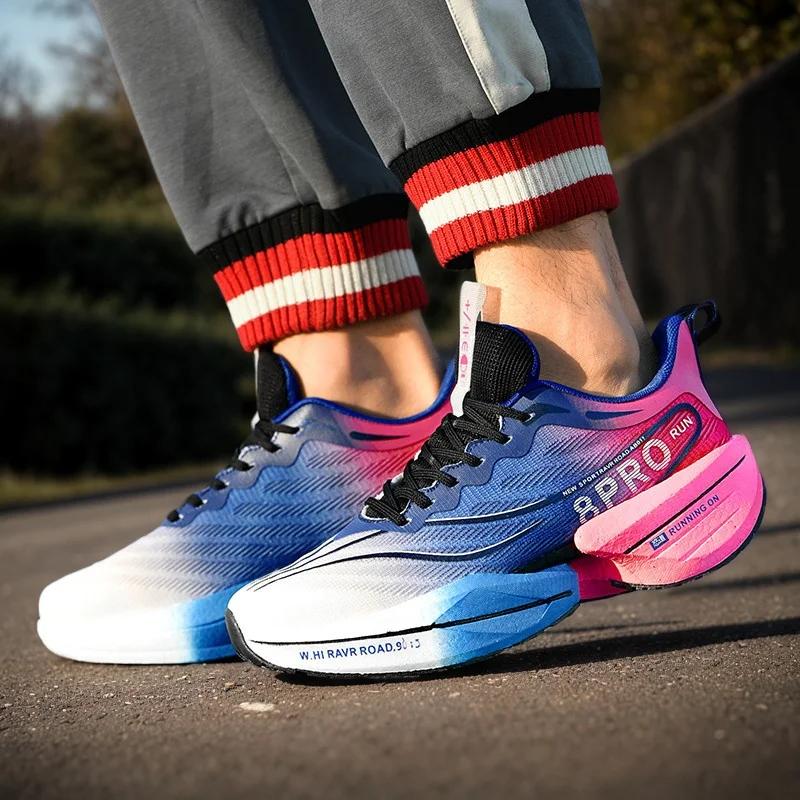 Men's Carbon Plate Sneakers Breathable Marathon Athletic Running Shoes 8PRO Fitness Outdoor Tennis Training Sports Shoes Women
