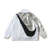 Nike Swoosh Woven CB Patchwork Jacket Women Jacket Multicolor White CQ8023-101