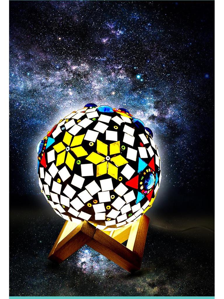 Κιτ Μωσαϊκού Φεγγαριού DIY - Χειροποίητο Νυχτερινό Φως Αφής για την Ημέρα της Μητέρας