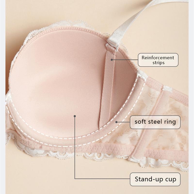 Sexy Spitze Bh Frauen 1/2 Tasse Bügel Bhs Damen Push-Up Unterwäsche Trendy Floral Büstenhalter Weibliche Bequeme Dessous