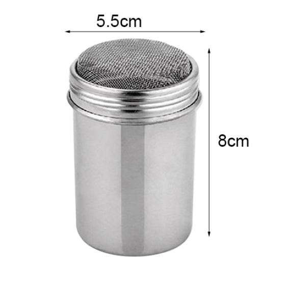 Stainless Steel Chocolate Shaker Flour Powder Icing Sugar Coffee Sifter + Lid
