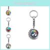 Colorful Tree Of Life Keychain Pendant Double-sided Rotating Moon Charm